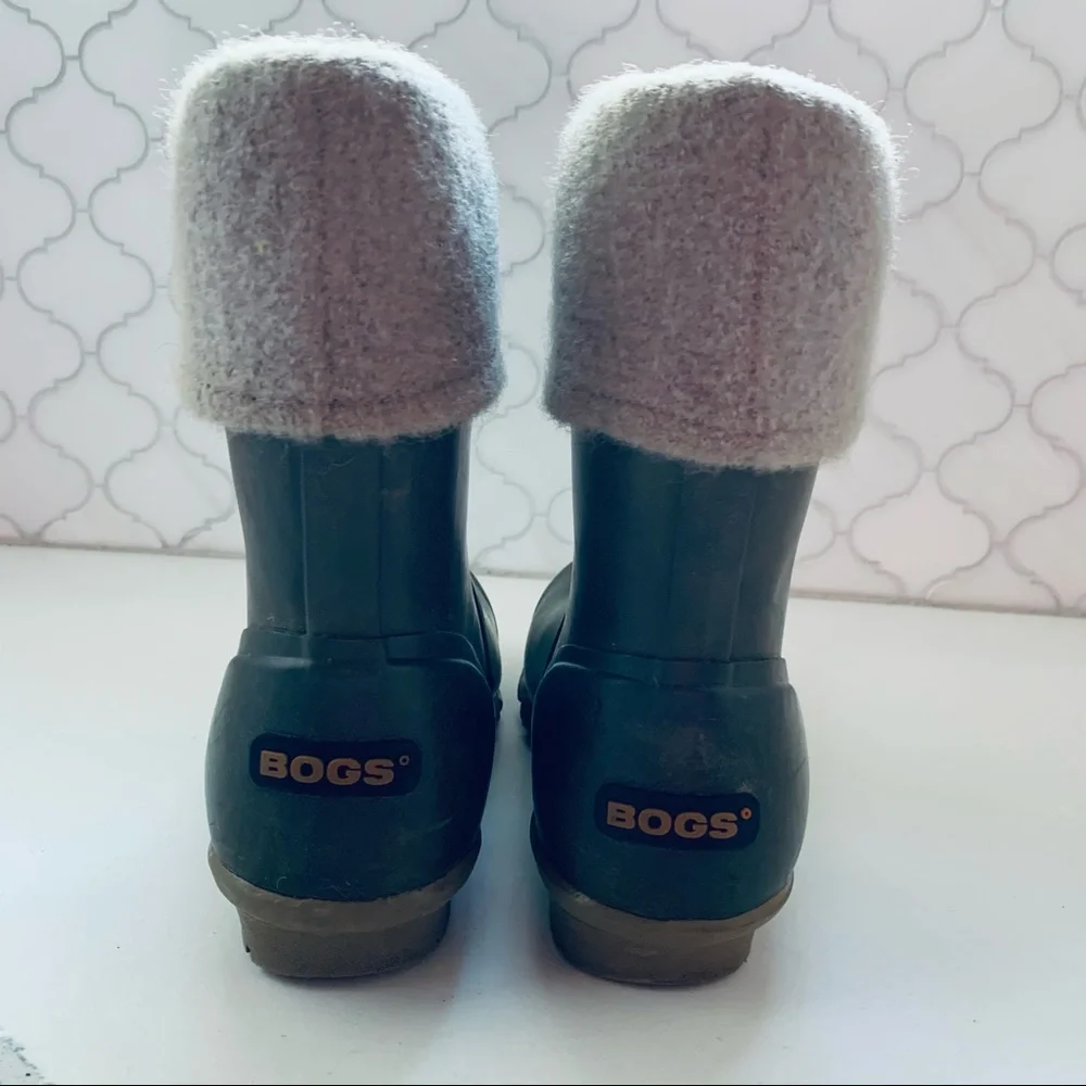 Bogs Becca Solids Waterproof Rain Boots Dive Green 6 - Picture 6 of 8